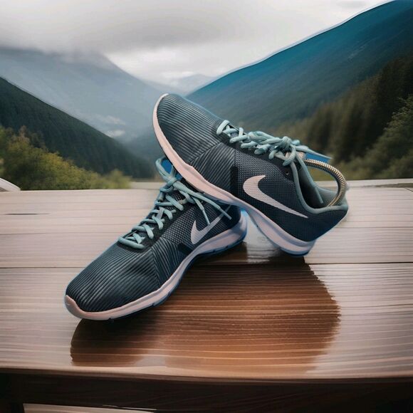 Nike Flex Bijoux Running Training Shoes 881863-004 Turquise Blue 9.5 Seldom Worn - Picture 6 of 8